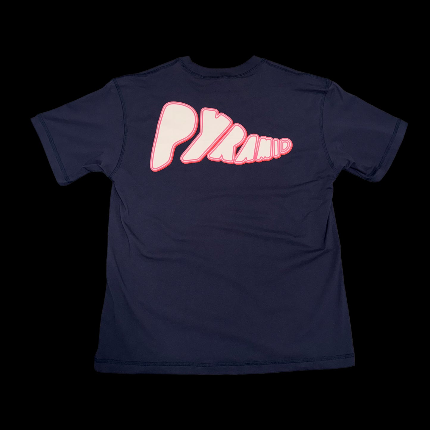 NAVY WAVE FONT T-SHIRT