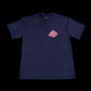 NAVY WAVE FONT T-SHIRT