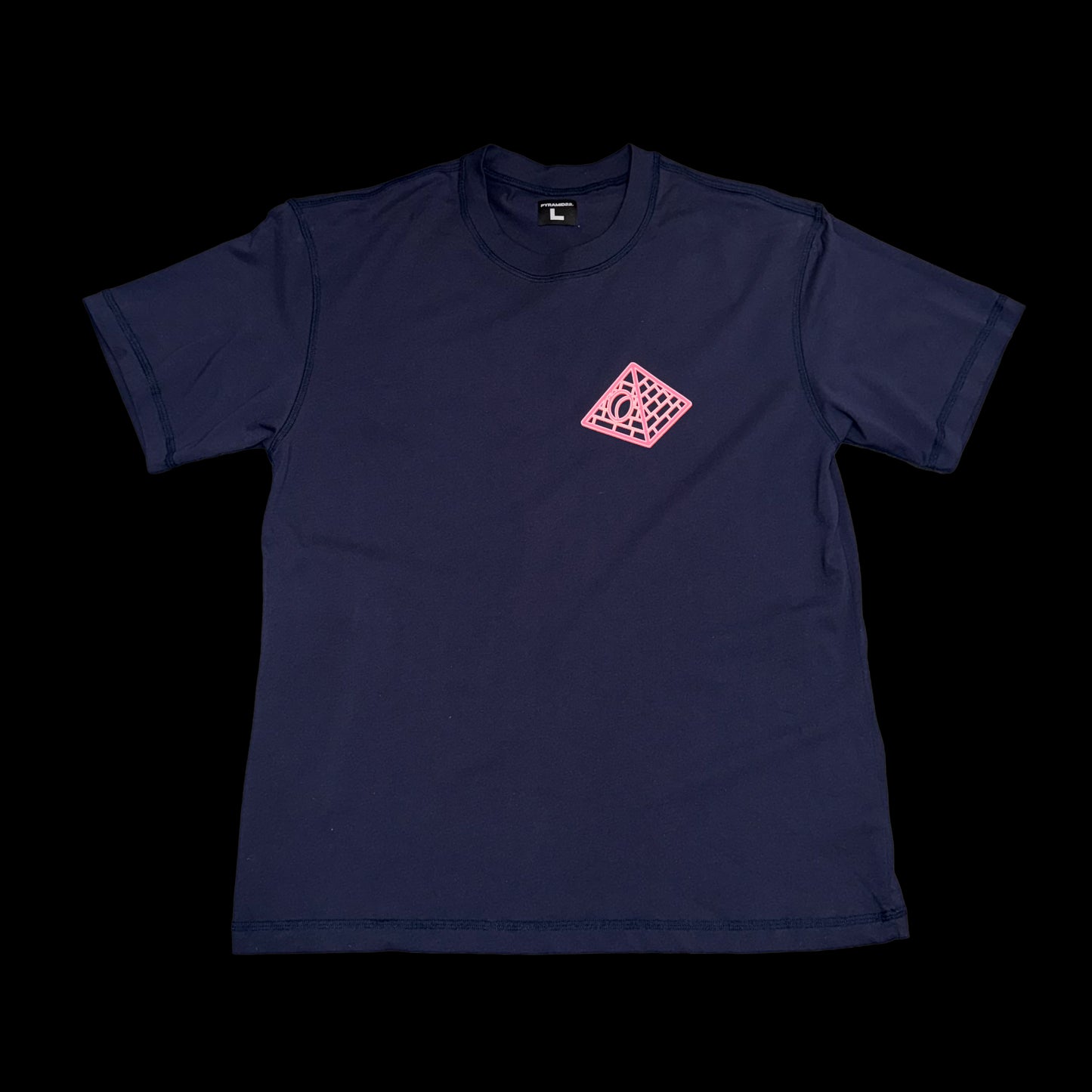 NAVY WAVE FONT T-SHIRT